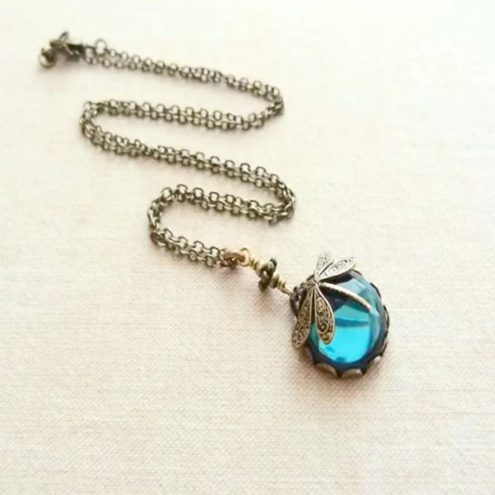 Boho crystal necklace M889
